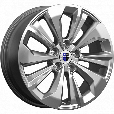 K&K Авиор 7x17 5*108 Et:40 Dia:65,1 дарк платинум брайт K&K Авиор 7x17 5*108 Et:40 Dia:65,1 дарк платинум брайт