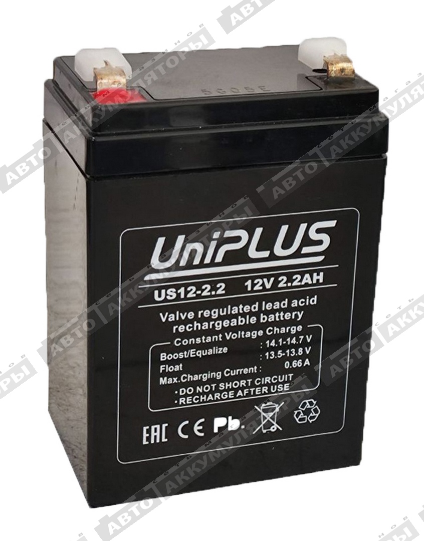 АКБ UniPLUS 2,2 Ач 12 Вольт US 12-2,2 АКБ UniPLUS 2,2 Ач 12 Вольт US 12-2,2