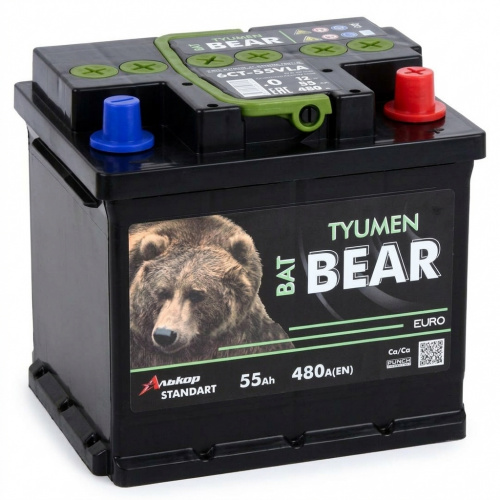 АКБ Batbear 55 Ач о/п 6СТ-55VLA Ca/Ca (куб) АКБ Batbear 55 Ач о/п 6СТ-55VLA Ca/Ca (куб)